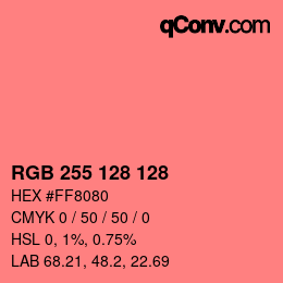 Color code: RGB 255 128 128 | qconv.com