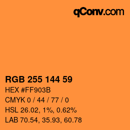 Farbcode: RGB 255 144 59 | qconv.com