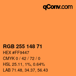 Farbcode: RGB 255 148 71 | qconv.com