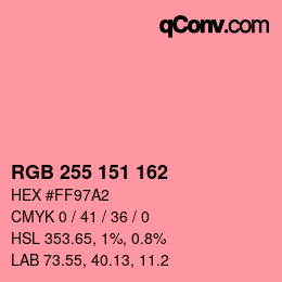 Color code: RGB 255 151 162 | qconv.com