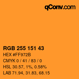 Code couleur: RGB 255 151 43 | qconv.com