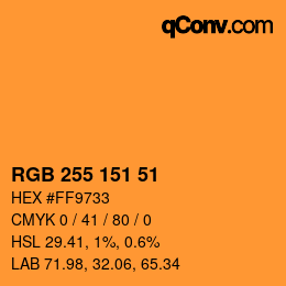 Farbcode: RGB 255 151 51 | qconv.com