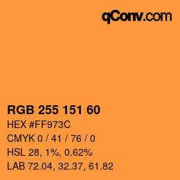 Color code: RGB 255 151 60 | qconv.com