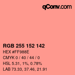 Color code: RGB 255 152 142 | qconv.com