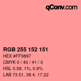 Color code: RGB 255 152 151 | qconv.com