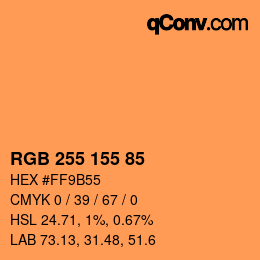 カラーコード: RGB 255 155 85 | qconv.com