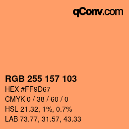 Color code: RGB 255 157 103 | qconv.com