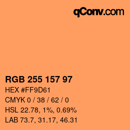 Color code: RGB 255 157 97 | qconv.com