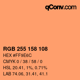 颜色代码: RGB 255 158 108 | qconv.com