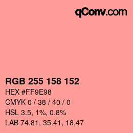 Color code: RGB 255 158 152 | qconv.com