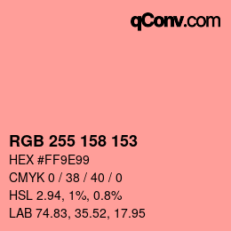 Color code: RGB 255 158 153 | qconv.com