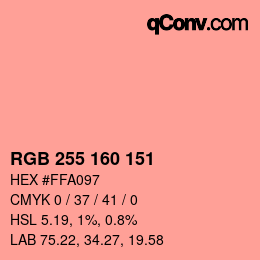 Farbcode: RGB 255 160 151 | qconv.com