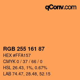 Color code: RGB 255 161 87 | qconv.com