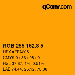 Color code: RGB 255 162.8 5 | qconv.com