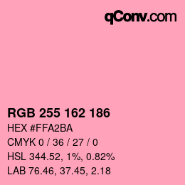 カラーコード: RGB 255 162 186 | qconv.com