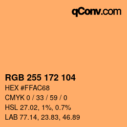 Color code: RGB 255 172 104 | qconv.com