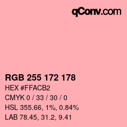 Color code: RGB 255 172 178 | qconv.com