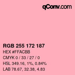Color code: RGB 255 172 187 | qconv.com