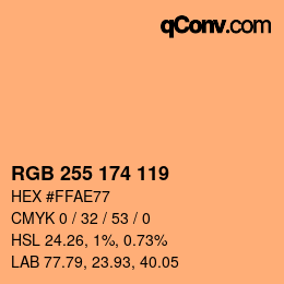 Color code: RGB 255 174 119 | qconv.com