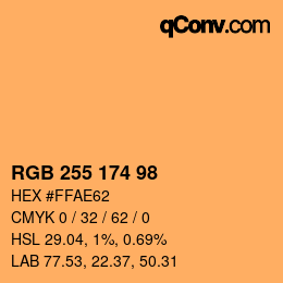 カラーコード: RGB 255 174 98 | qconv.com
