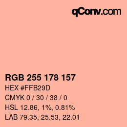 Farbcode: RGB 255 178 157 | qconv.com