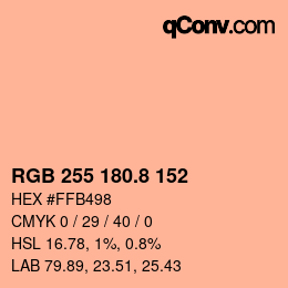 Color code: RGB 255 180.8 152 | qconv.com