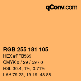 Color code: RGB 255 181 105 | qconv.com