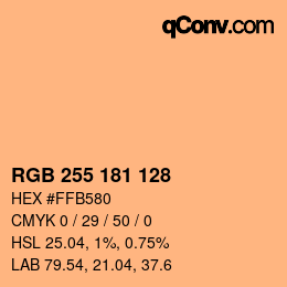 Color code: RGB 255 181 128 | qconv.com