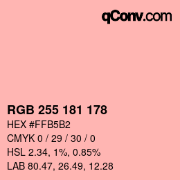 Color code: RGB 255 181 178 | qconv.com