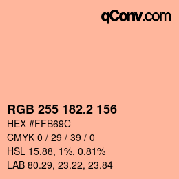 Color code: RGB 255 182.2 156 | qconv.com