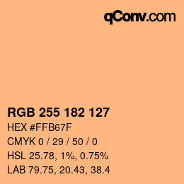 Farbcode: RGB 255 182 127 | qconv.com