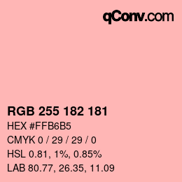 Color code: RGB 255 182 181 | qconv.com