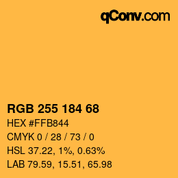 颜色代码: RGB 255 184 68 | qconv.com
