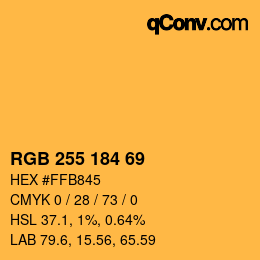 Código de color: RGB 255 184 69 | qconv.com