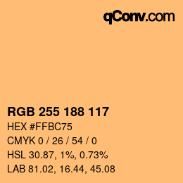Farbcode: RGB 255 188 117 | qconv.com