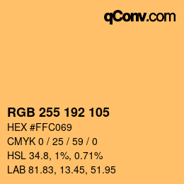 Color code: RGB 255 192 105 | qconv.com