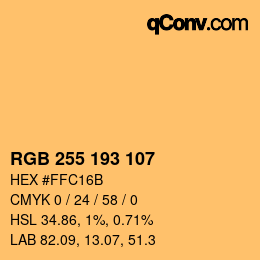 Color code: RGB 255 193 107 | qconv.com