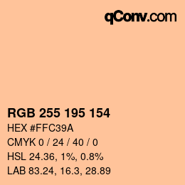 Farbcode: RGB 255 195 154 | qconv.com