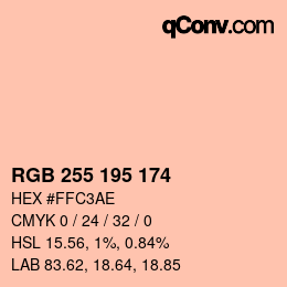 Farbcode: RGB 255 195 174 | qconv.com