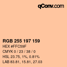 Farbcode: RGB 255 197 159 | qconv.com