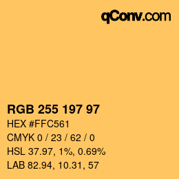 Farbcode: RGB 255 197 97 | qconv.com