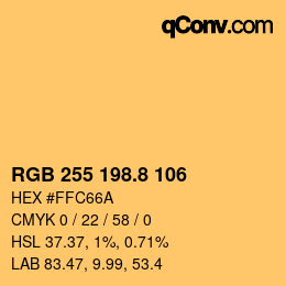 Color code: RGB 255 198.8 106 | qconv.com