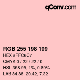Color code: RGB 255 198 199 | qconv.com