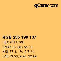 Color code: RGB 255 199 107 | qconv.com