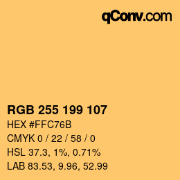 Color code: RGB 255 199 107 | qconv.com