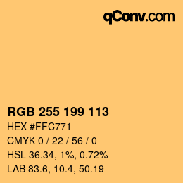 Color code: RGB 255 199 113 | qconv.com