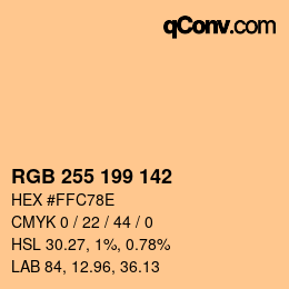 Color code: RGB 255 199 142 | qconv.com