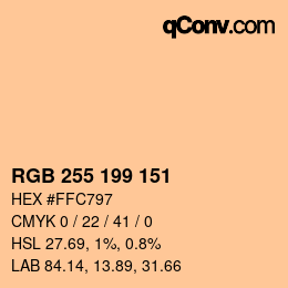 Color code: RGB 255 199 151 | qconv.com