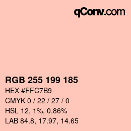 Color code: RGB 255 199 185 | qconv.com