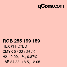 Color code: RGB 255 199 189 | qconv.com